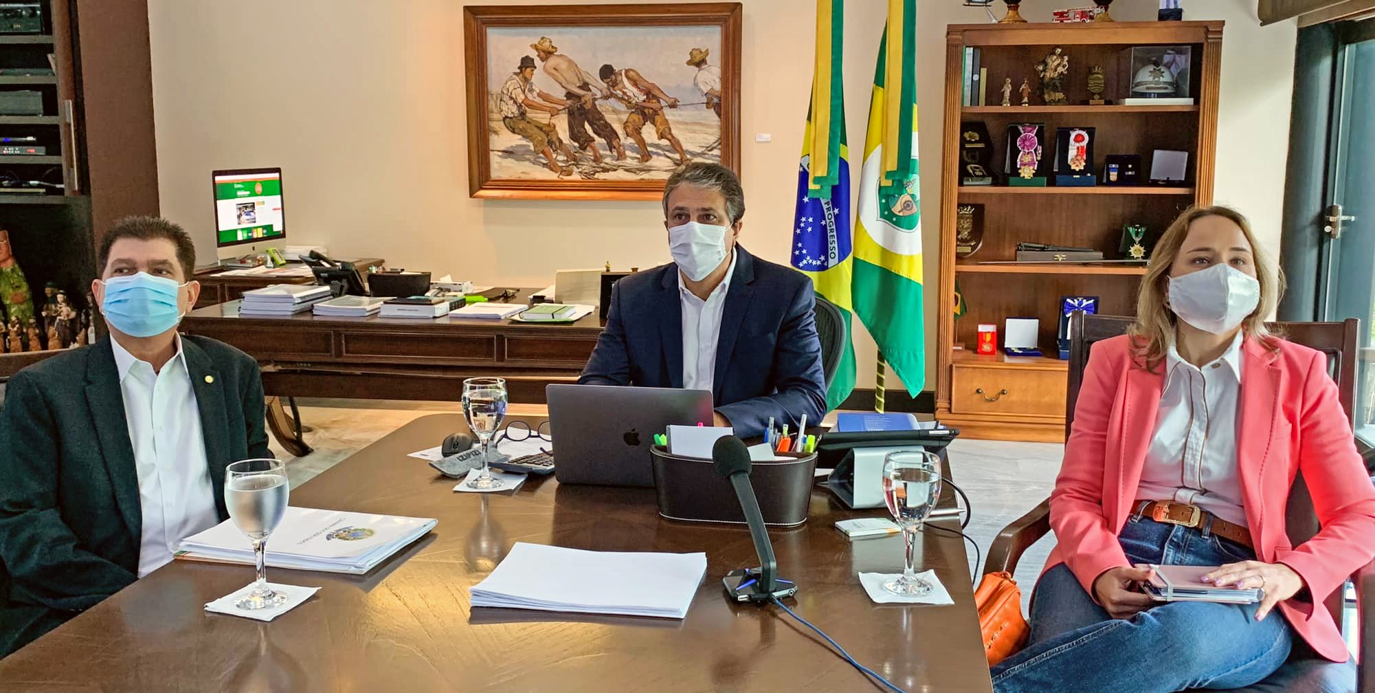 Camilo discute com os presidentes do Senado e da Câmara novas medidas de enfrentamento à pandemia de Covid-19