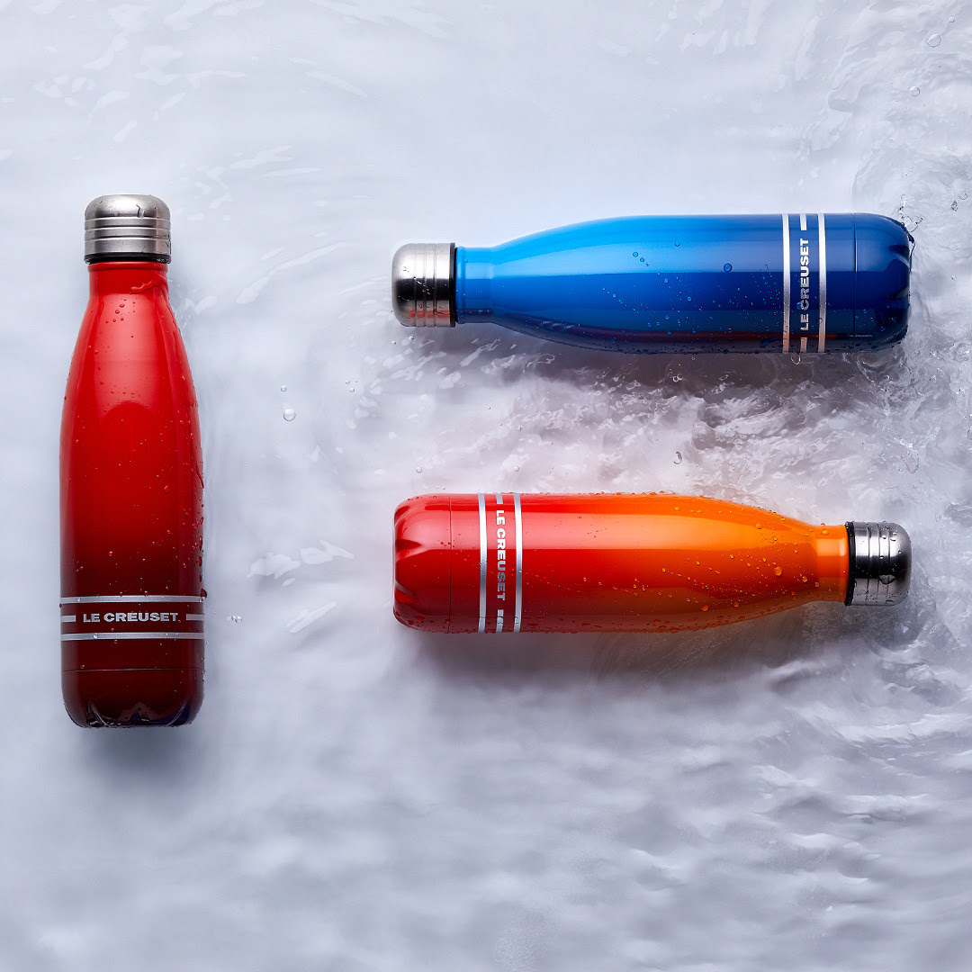 Le Creuset apresenta garrafas de hidratação exclusivas
