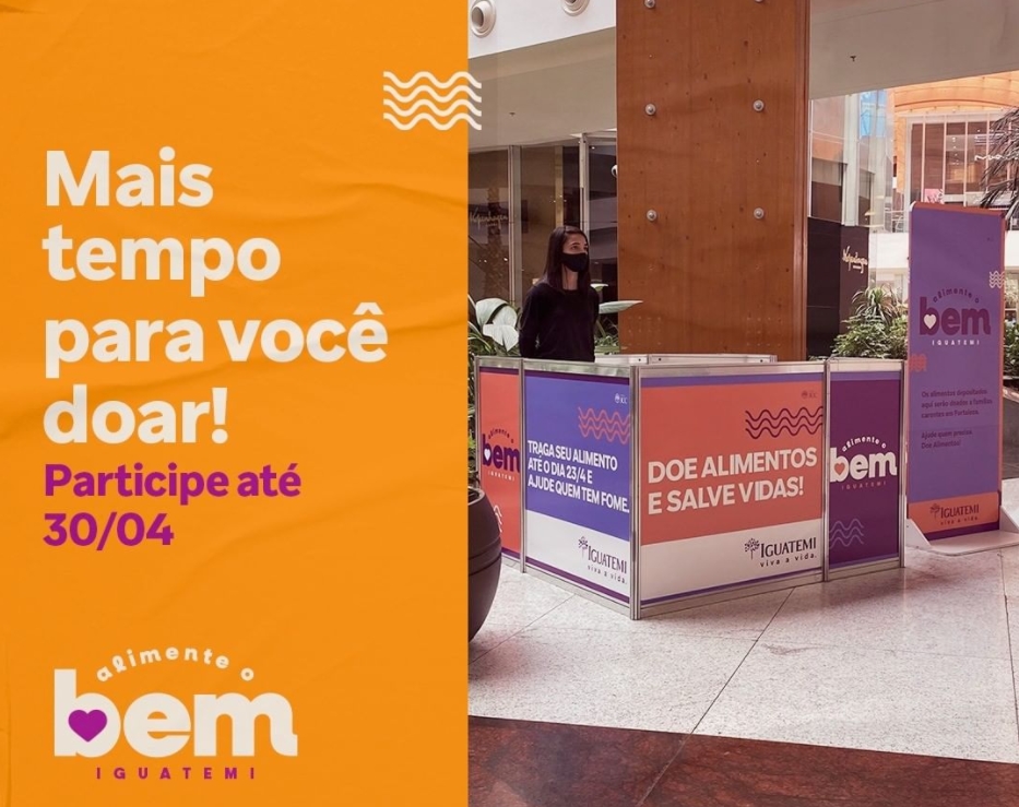 Iguatemi Fortaleza prorroga campanha “Alimente o Bem”