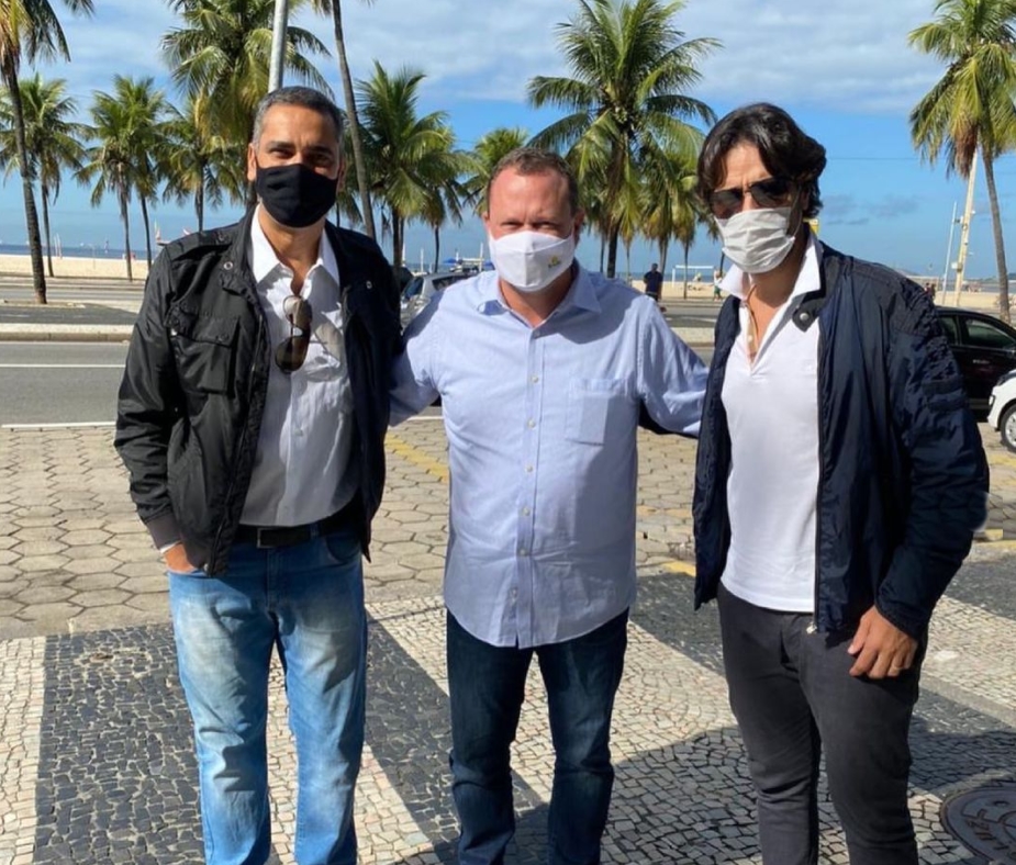 Thiago Arancam e Marcelo Monfort se reúnem no Rio de Janeiro