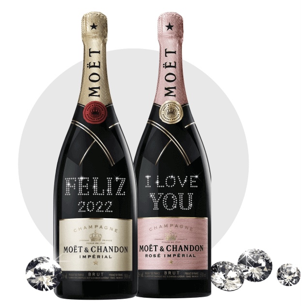 Moët & Chandon aposta em linha de garrafas personalizadas com cristais Swarovski