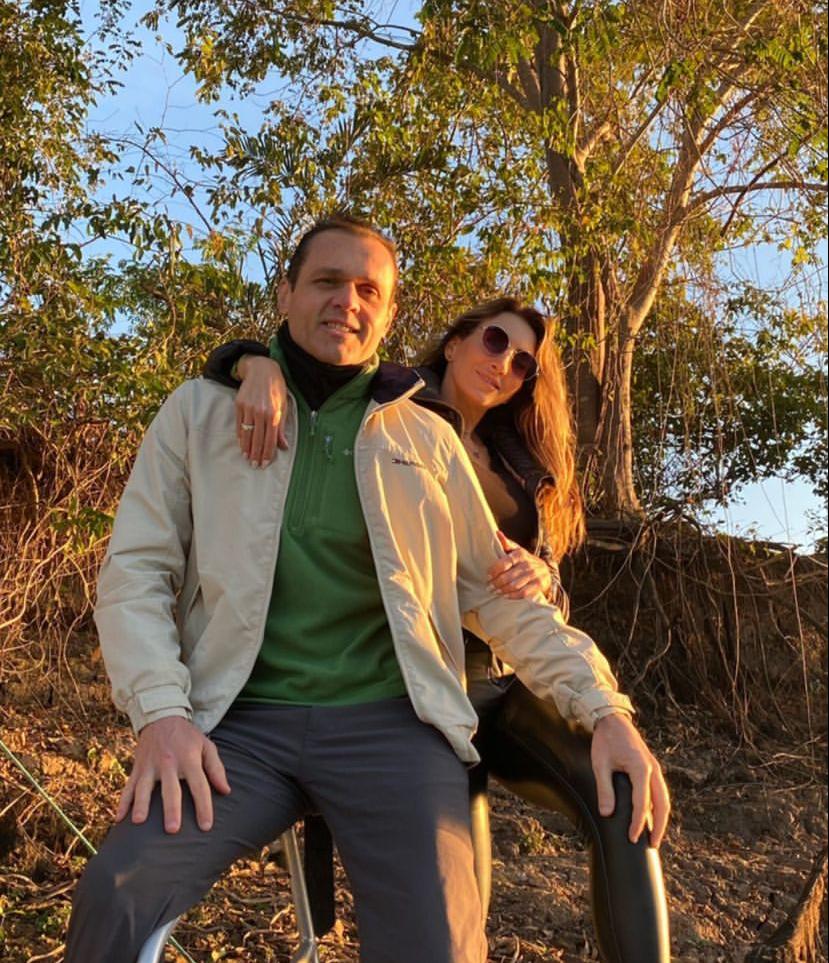 Melaine e Eduardo Diogo se encantam pelas belezas do Pantanal