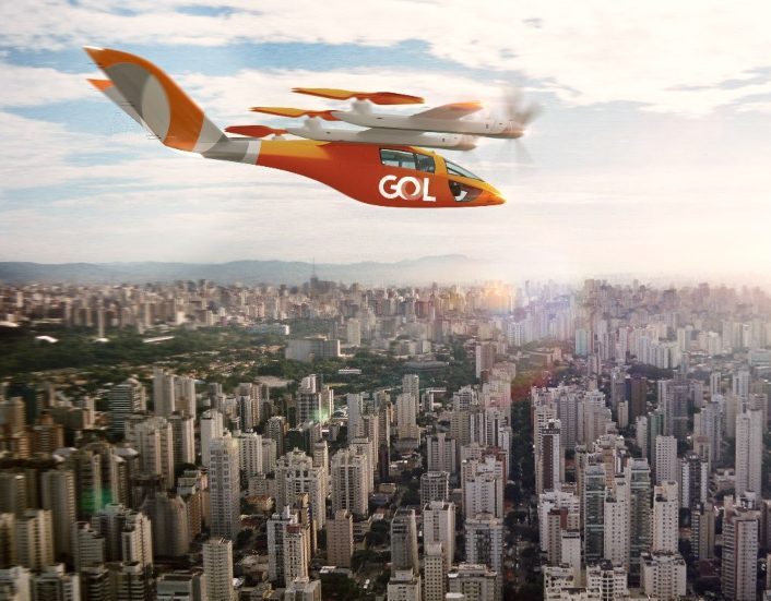 Gol lançará malha aérea doméstica com 250 aeronaves do tipo eVTOL até 2025