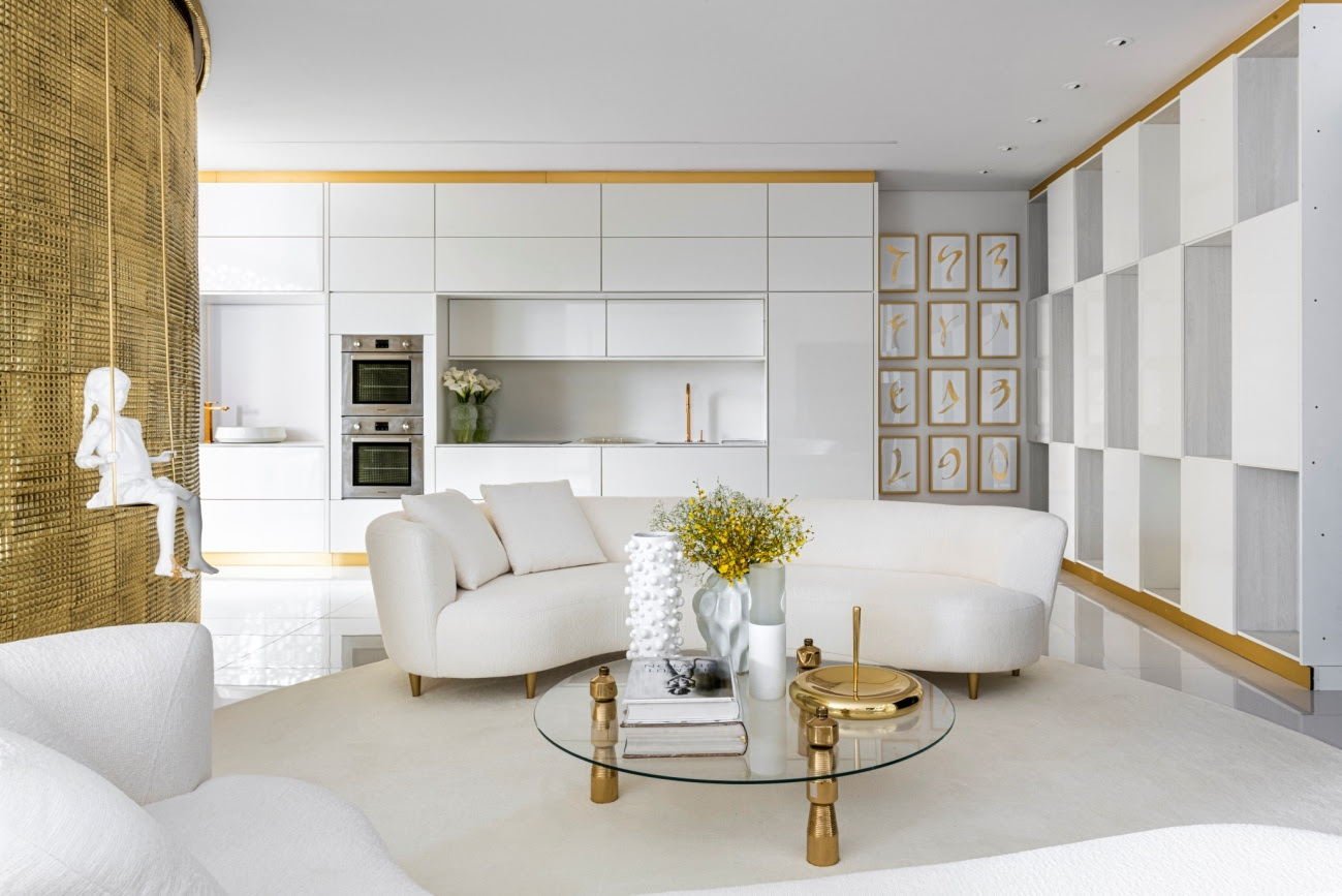 Arquiteta Brunete Fraccaroli aposta na simbologia do branco e do ouro na CASACOR SP