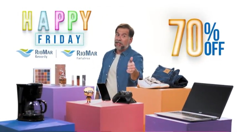 Happy Friday dos shoppings RioMar conta com frete grátis em compras online e funcionamento ampliado