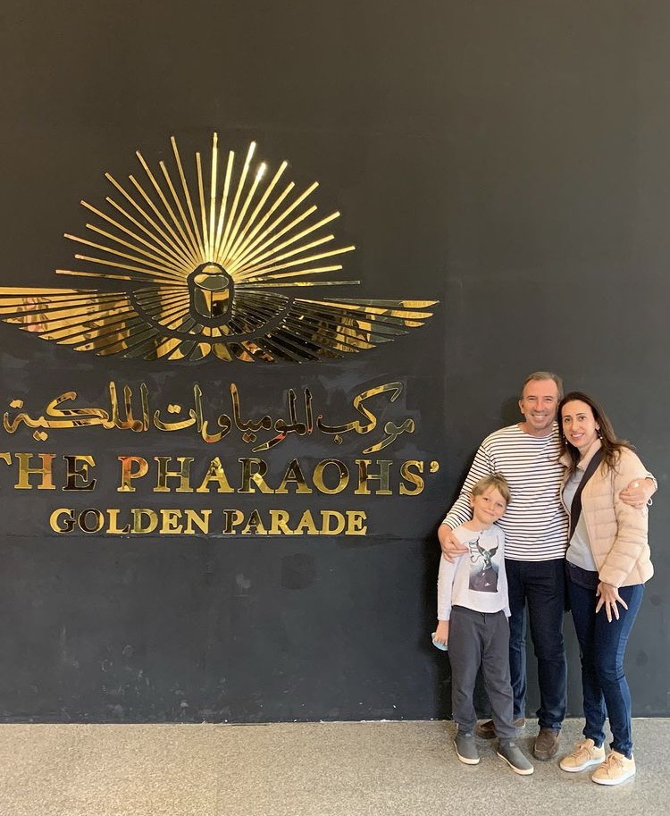 Philippe Godefroit aproveita passeios no Egito com sua família