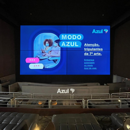 Azul inaugura “Sala Azul de Cinema” no Cinépolis do JK Iguatemi