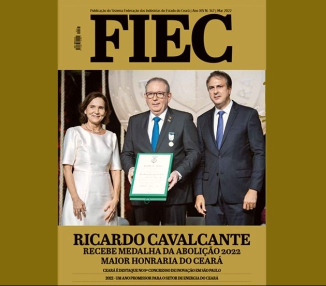 Revista da FIEC destaca a Medalha da Abolição concedida a Ricardo Cavalcante