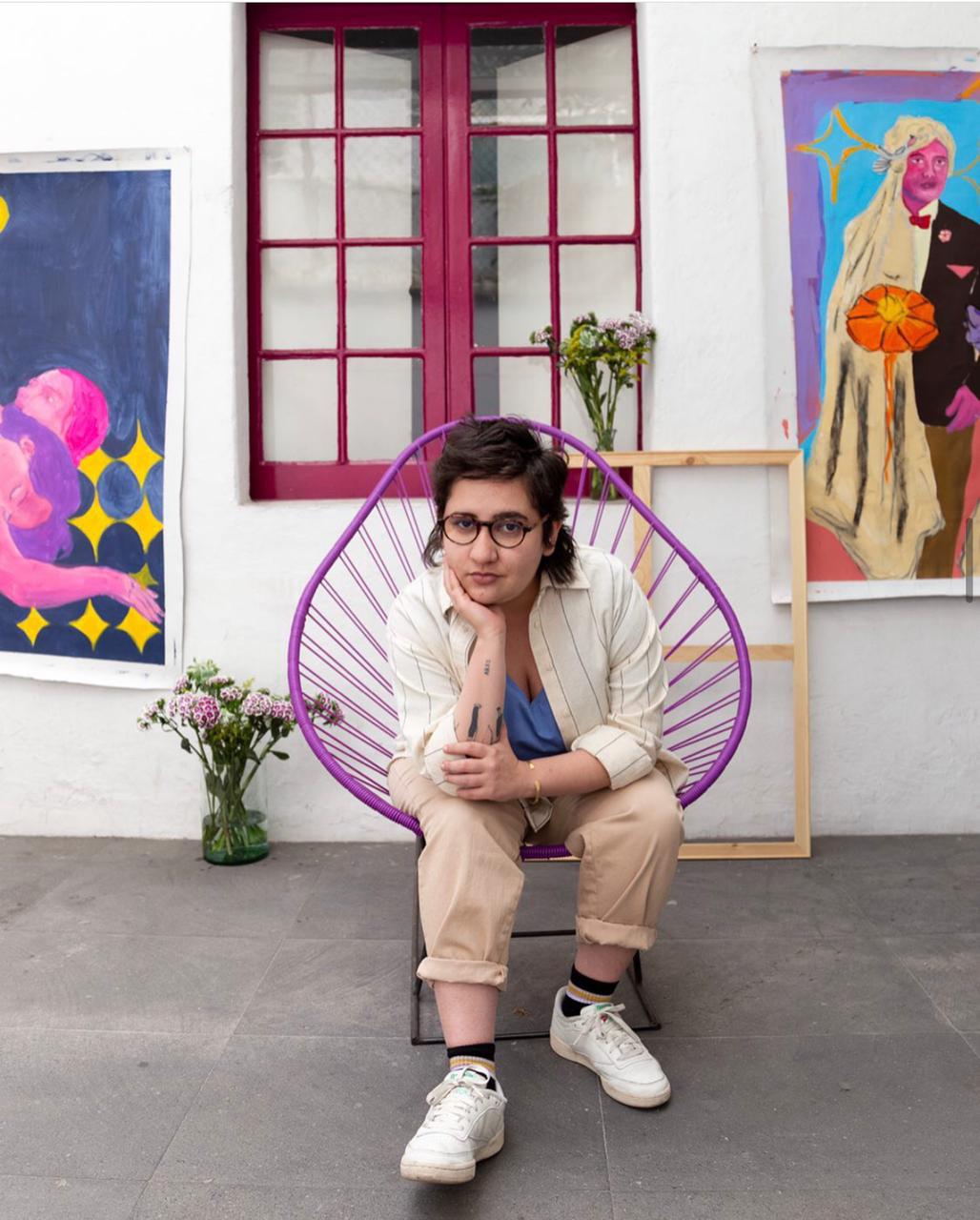 Inspirada no amor, Azuhli expõe sua primeira exposição individual na galeria Leonardo Leal