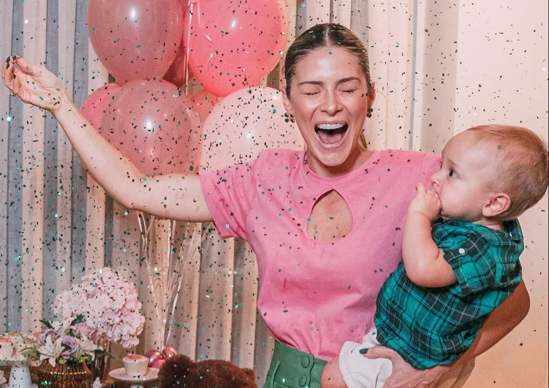 Bruna Waleska faz chá revelação e comemora gravidez do seu 4º filho