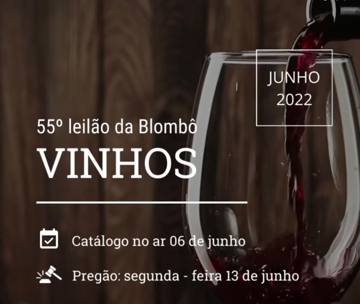 Blombô realiza leilão virtual de clássicos vinhos nesta segunda-feira(13)