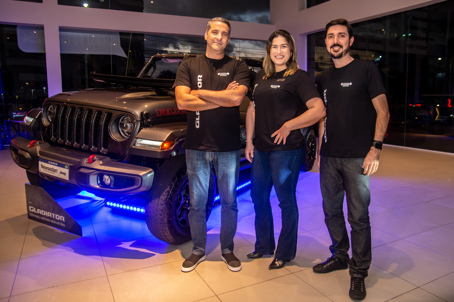 Newsedan Jeep Fortaleza arma coquetel de lançamento do novo Jeep Gladiator nesta quinta-feira(04)