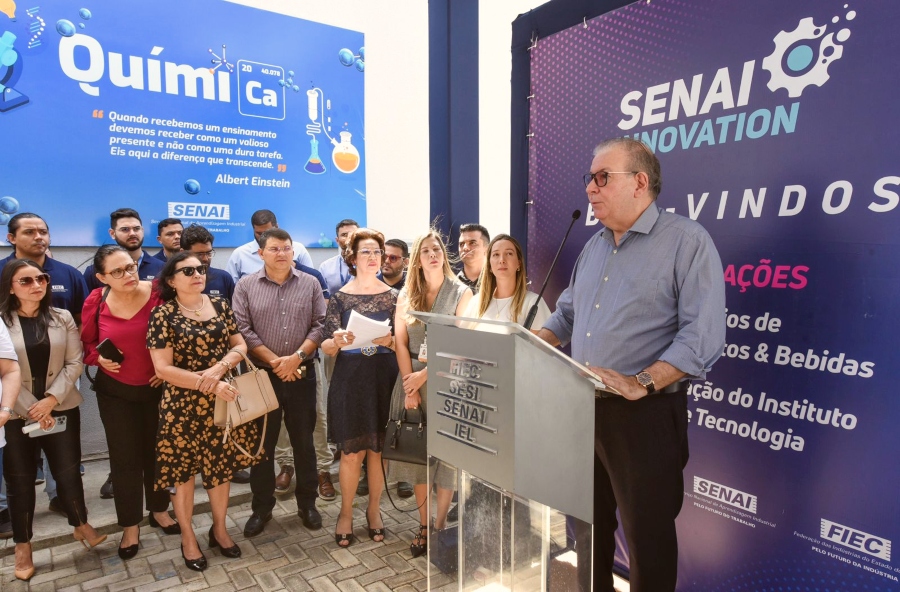 Ricardo Cavalcante inaugura o Hub de Inovação na unidade Senai de Maracanaú
