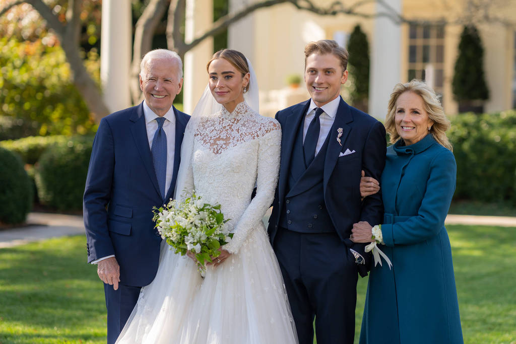 Casa Branca serve de cenário para o elegante casamento da neta de Joe Biden