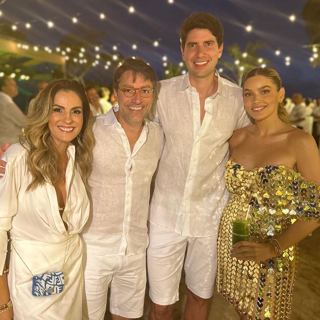 Mariana Mota e Francisco Marinho Filho marcam presença no casamento de Marcella Tranchesi e Rodrigo Klamt