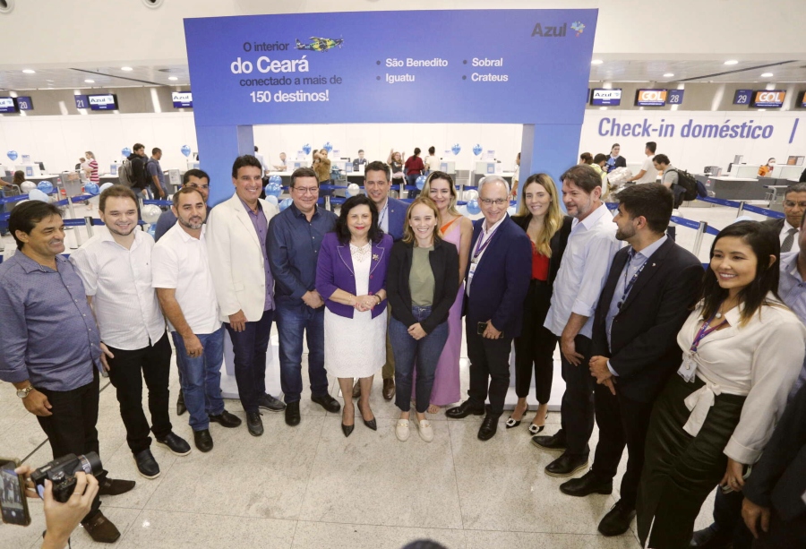 Desembargadora Nailde Pinheiro celebra o lançamento dos novos voos da Azul