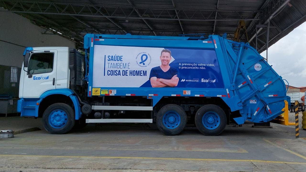 Ecofor personaliza caminhões para a campanha Novembro Azul