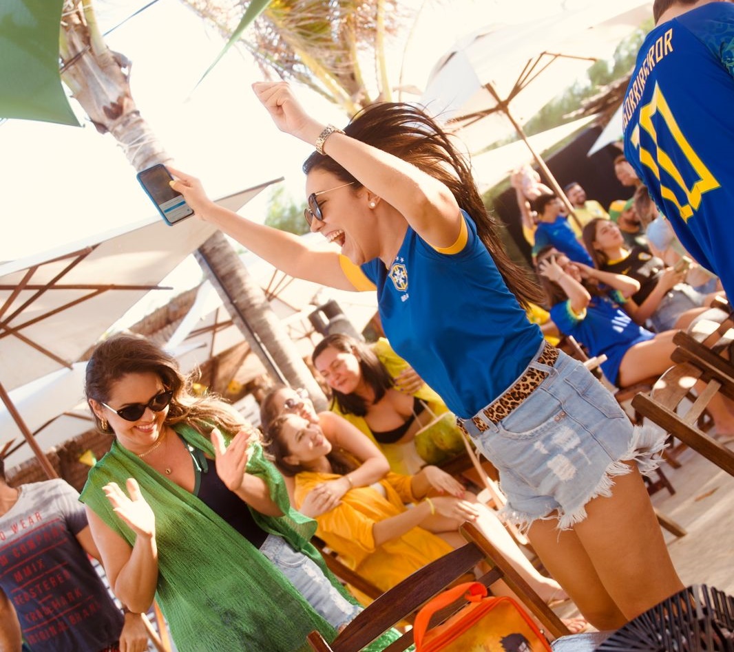 Praiow entra em ebulição durante a partida entre Brasil e Coreia do Sul