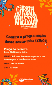 20 01 2023 Programao Sexta Ciclo Carnavalesco