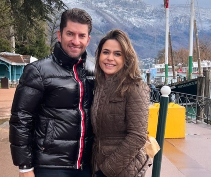 Paulo Benevides curte temporada de esqui nos Alpes franceses com a família