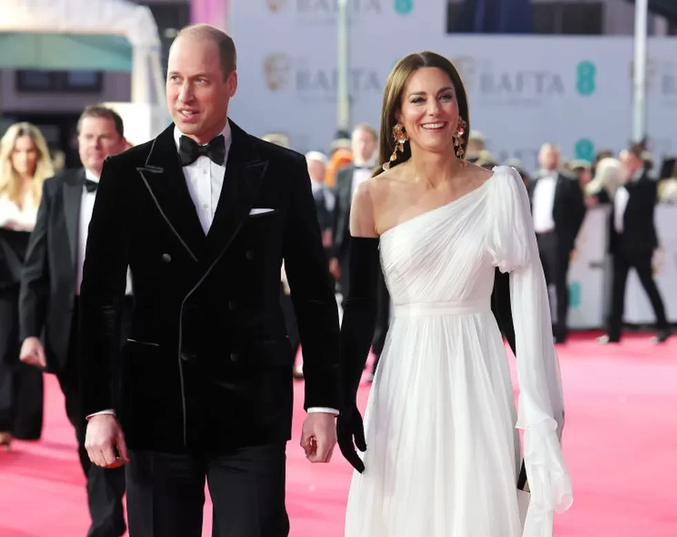 Príncipe William e princesa Kate Middleton prestigiam o BFTA 2023