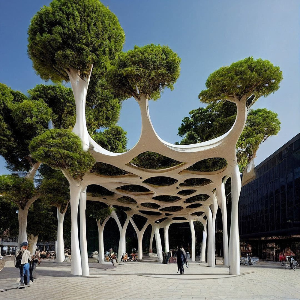 Na falta de natureza no local, que tal criar jardins esculturais usando plantas naturais e estruturas de formas orgânicas Na falta de natureza no local, que tal criar jardins esculturais usando plantas naturais e estruturas de formas orgânicas
