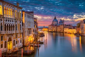 Venice.,cityscape,image,of,grand,canal,in,venice,,with,santa