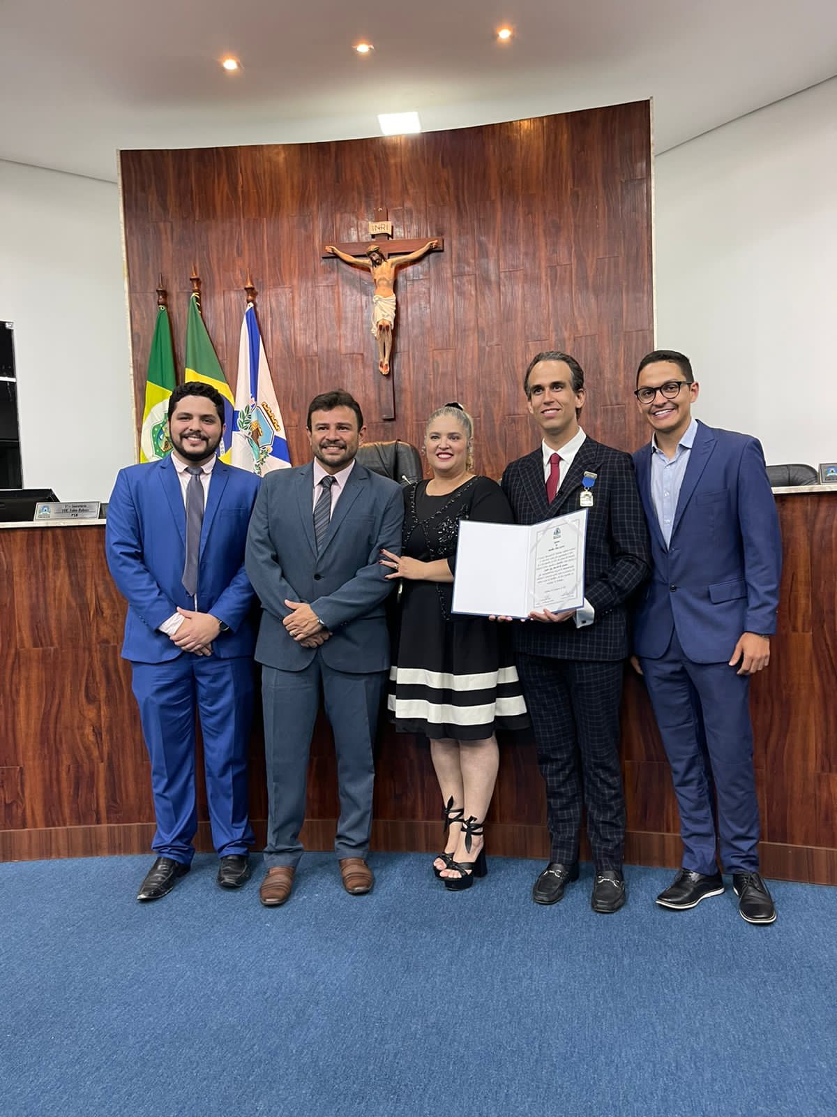 Membros do conselho de juventude do estado do Ceará prestigiam a solenidade de entrega da medalha Edson Queiroz ao economista Igor macedo de Lucena