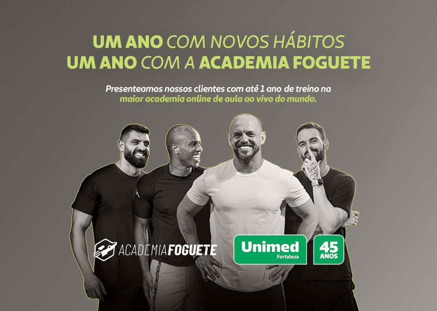 Unimed Fortaleza faz 45 anos e clientes ganham um ano de academia online