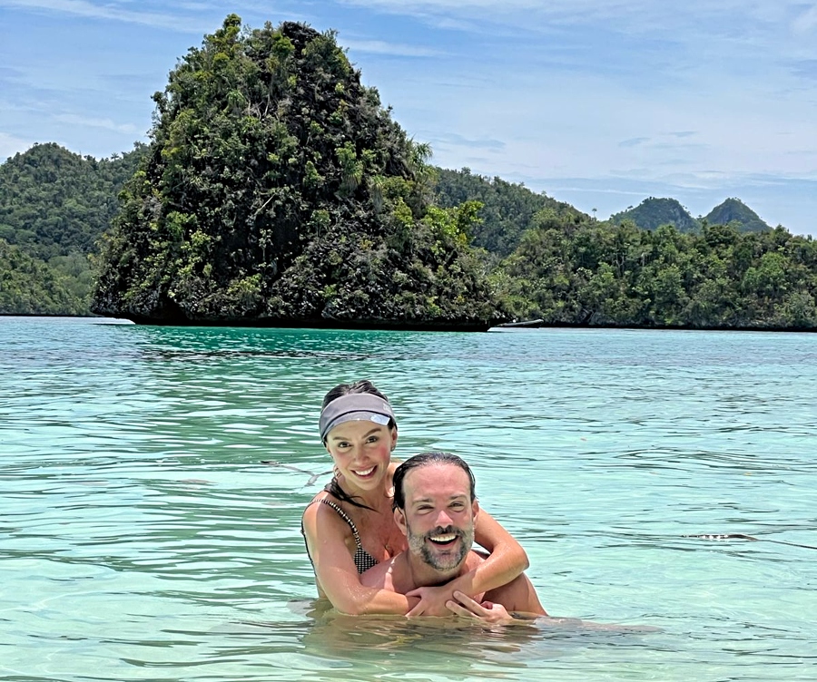 Ivo Machado e Bianca Canzi curtem dias muito exclusivos na Papua Ocidental