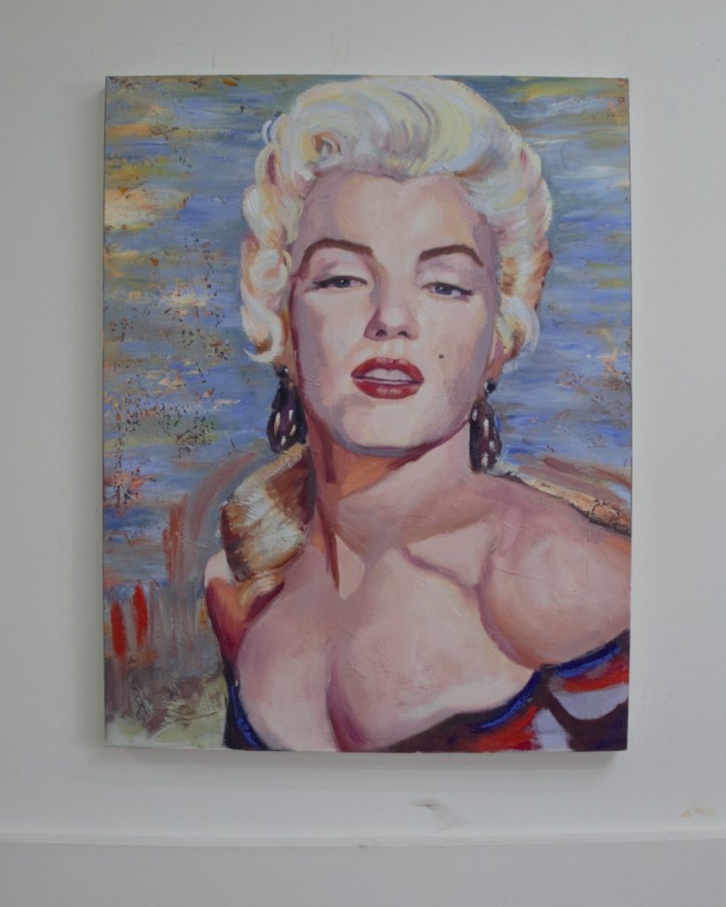 Marilyn Monroe_Óleo sobre tela 90 por 70 cm