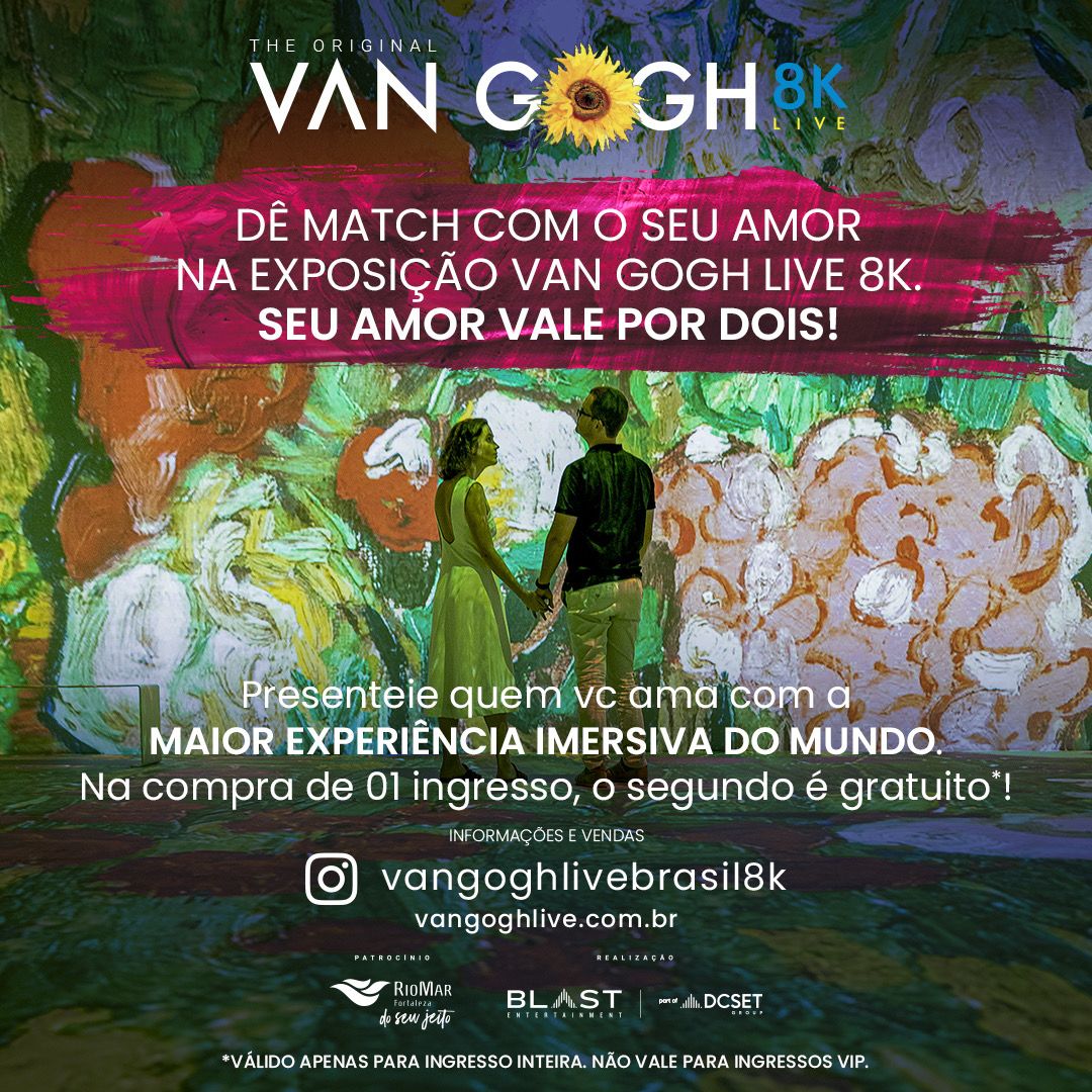 Exposição Van Gogh Live 8k tem ação especial para o Dia dos Namorados Exposição Van Gogh Live 8k tem ação especial para o Dia dos Namorados