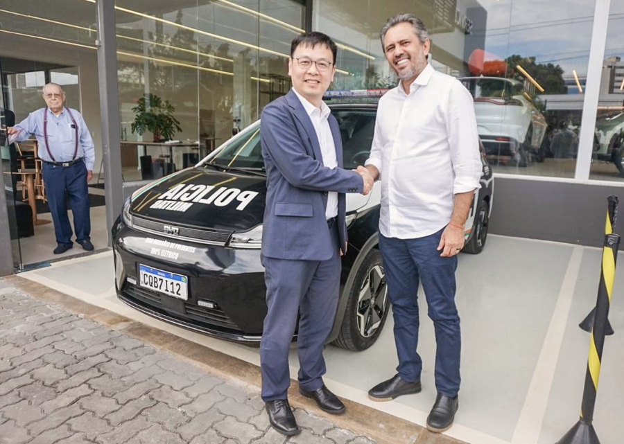 BYD Carmais entrega viatura para ser testada pela Polícia Militar do Ceará BYD Carmais entrega viatura para ser testada pela Polícia Militar do Ceará