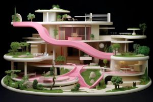 Casa Da Barbie Por Burle Marxr Em Retrato Simulado Por Inteligencia Artificial