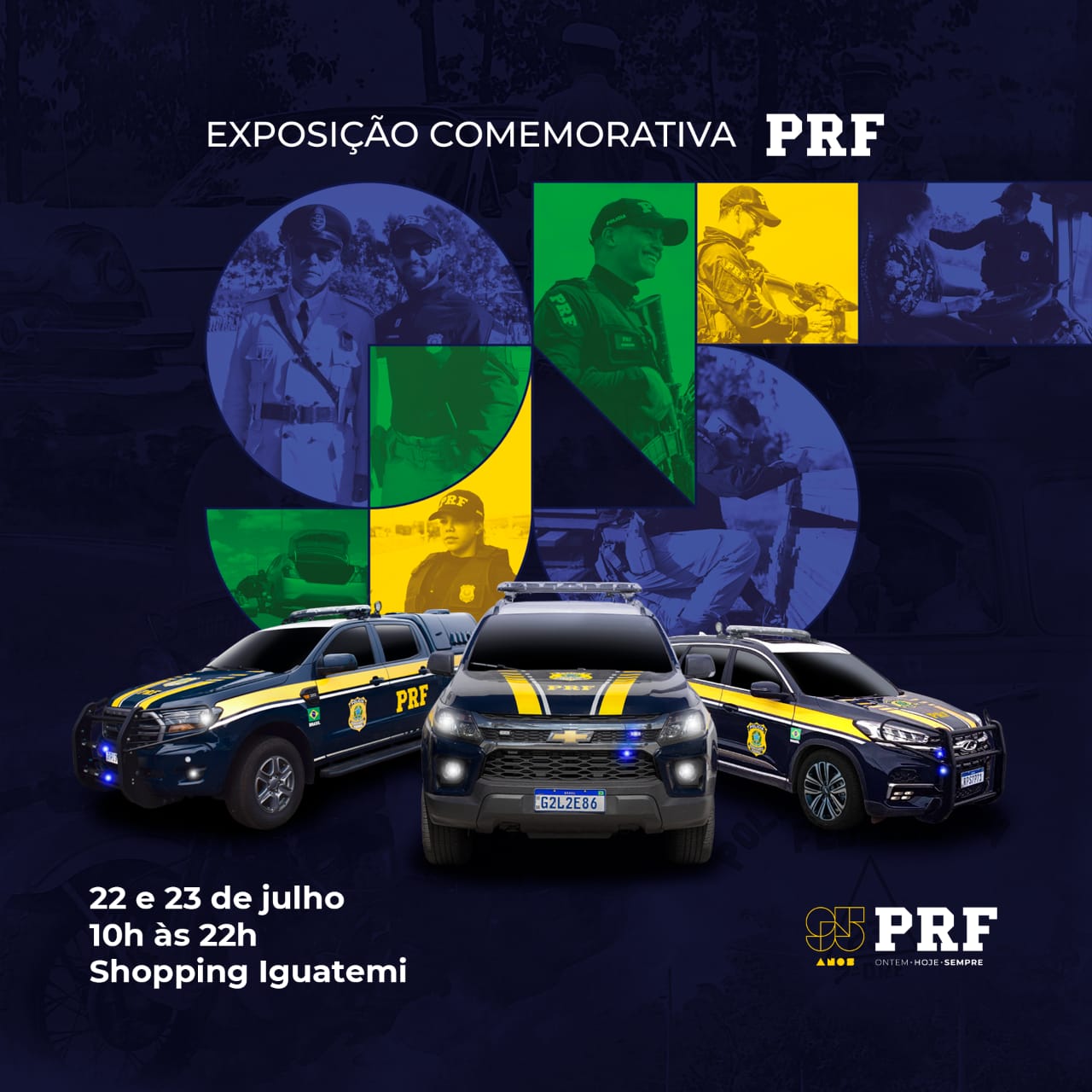 Shopping Iguatemi Bosque recebe exposição interativa em alusão aos 95 anos da PRF