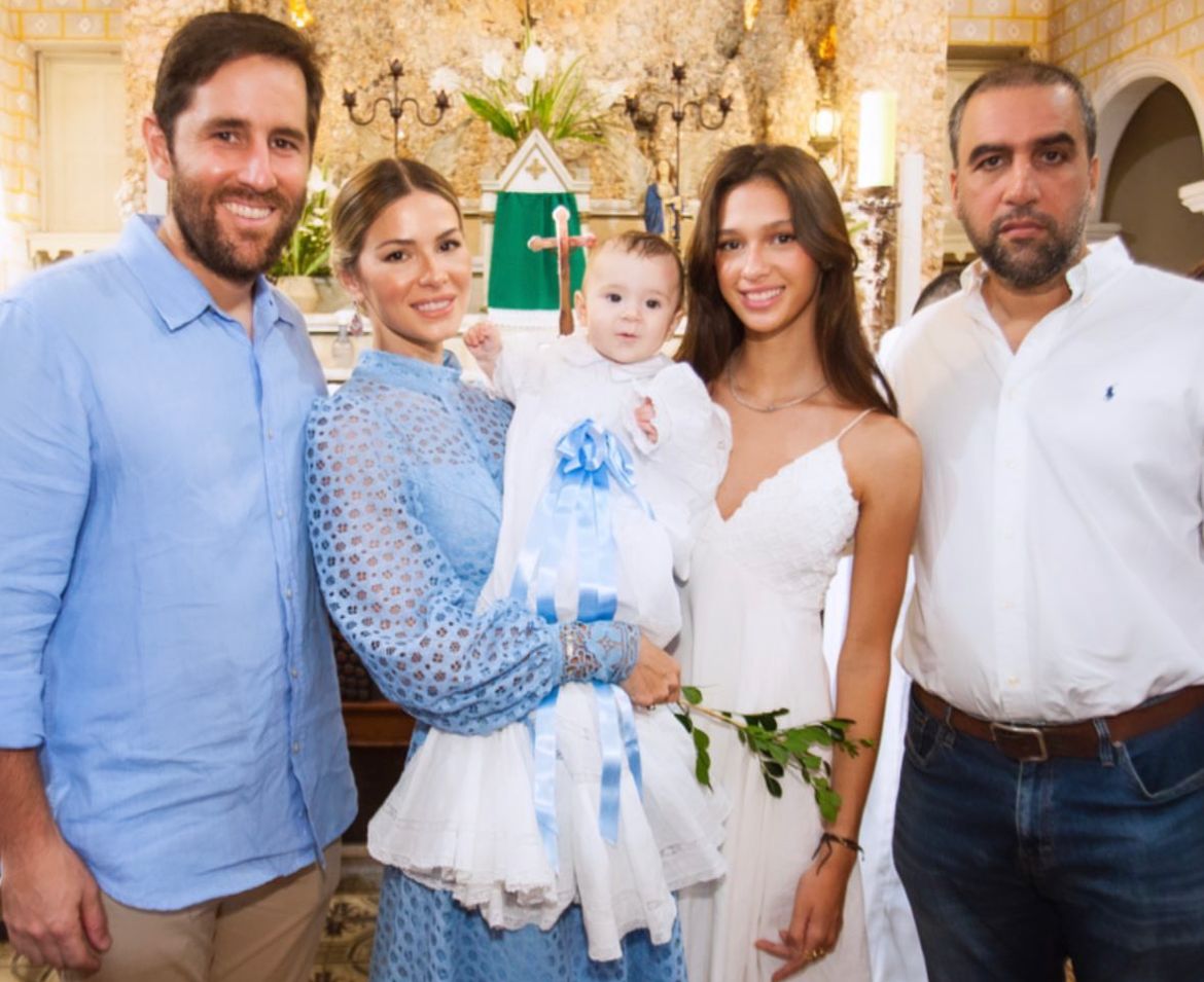 Bruna Waleska e Rodrigo Frota recebem amigos e familiares em Guaramiranga para o batizado de Antônio Oscar