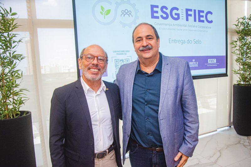 Cultura de sustentabilidade - Ricardo Cavalcante concede selo ESG-FIEC a BSPAR Incorporações e 3E Soluções