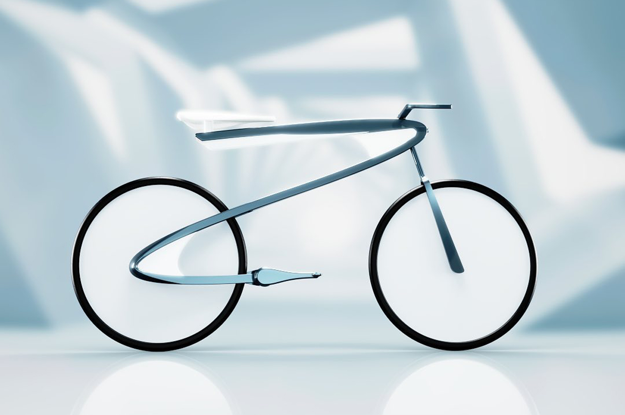 Conceito de Bike Modelada em 3D – A bike com linhas curvas e futurista