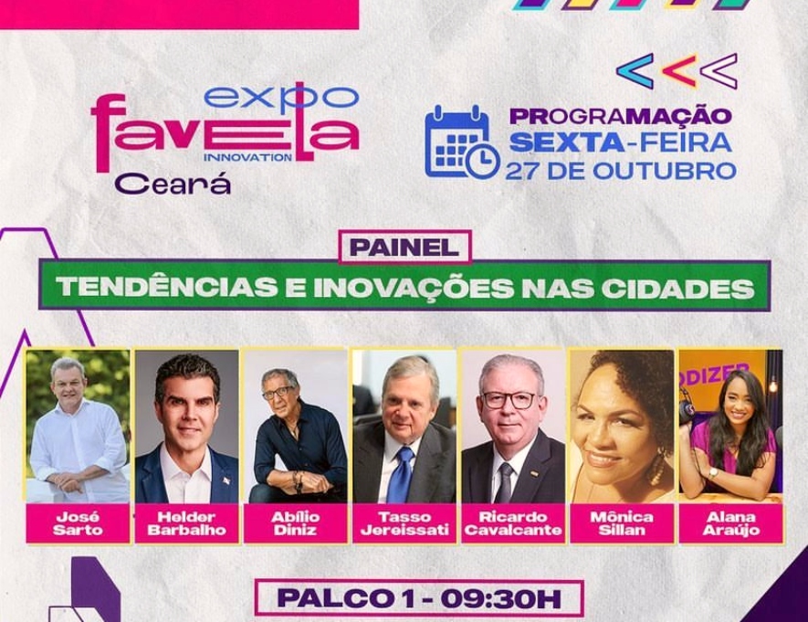 Tasso Jereissati participa de painel sobre inovações nas cidades na Expo Favela