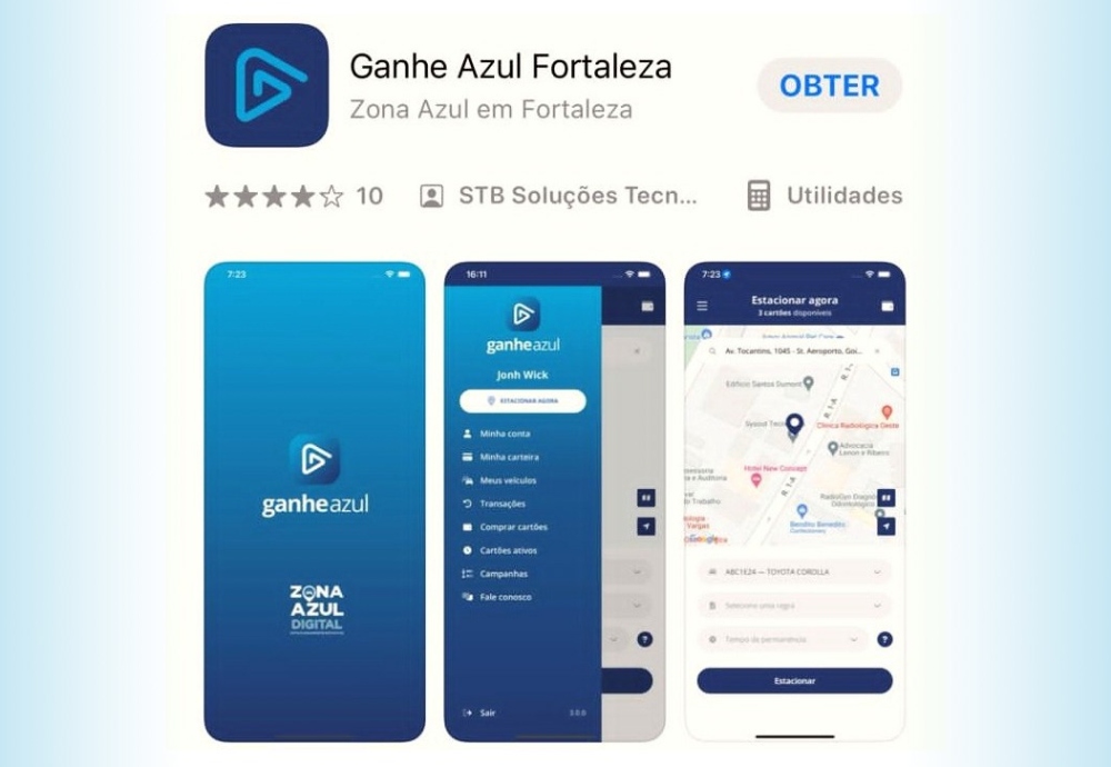 App possibilita acesso gratuito a vagas rotativas do Zona Azul em Fortaleza
