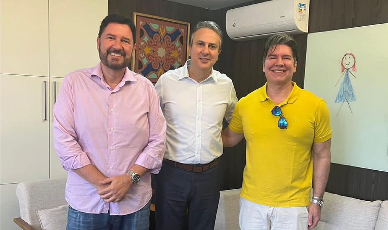 Acompanhado de Aníbal Filho, Romeu Aldigueri se reúne com ministro Camilo Santana em Fortaleza
