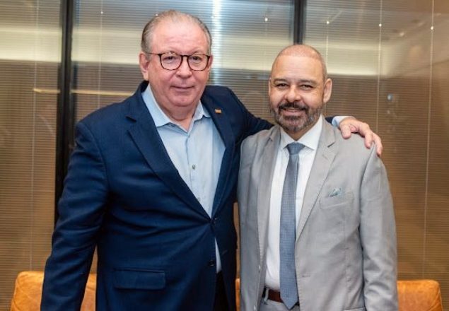 Ricardo Cavalcante recebe o presidente do Conselho Nacional do Sesi na FIEC