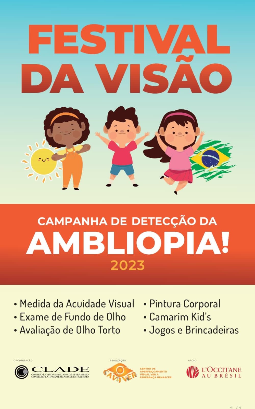Hospital dos Olhos Caviver promove em Fortaleza nesta terça (10) ações gratuitas da Campanha de Prevenção da Ambliopia