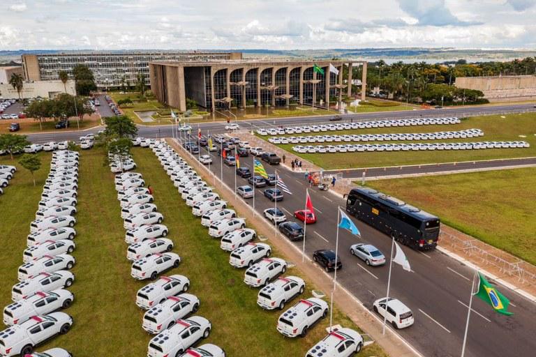 Ceará recebe 34 viaturas do Governo Federal para forças de segurança do Estado e municipais