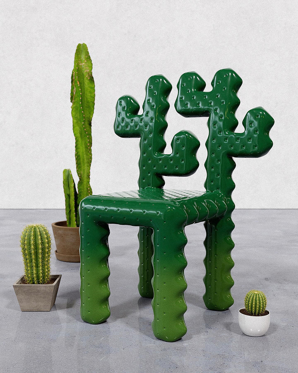 Cadeira Cacto – Inspirada na planta típica do sertão nordestino