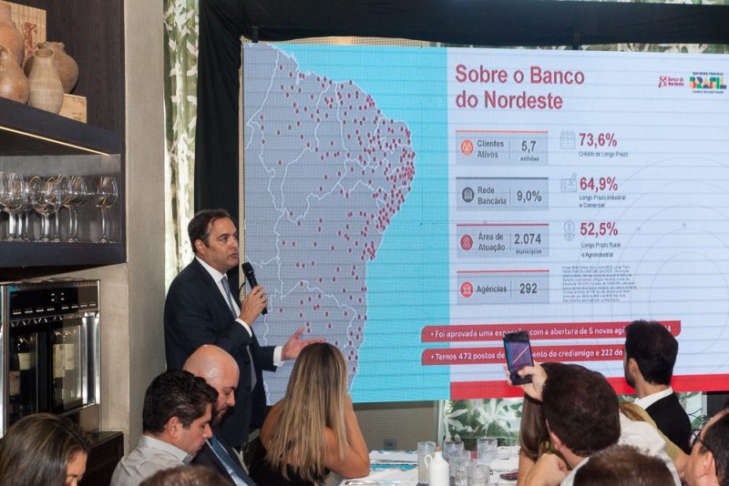 Meta de R$ 38 bilhões batida - Paulo Câmara destaca resultados operacionais do BNB em confraternização no restaurante DOC Trattoria & Wine Bar