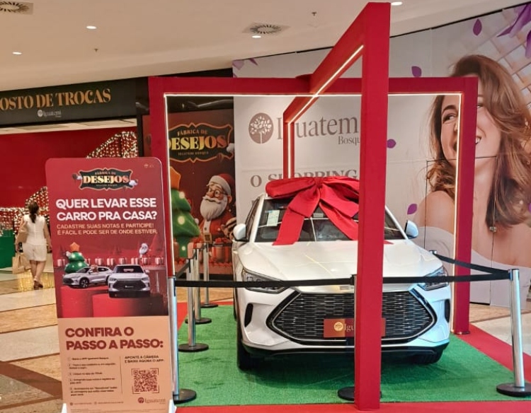 Iguatemi Bosque segue com sorteio de dois SUVs BYD na Promoção de Natal