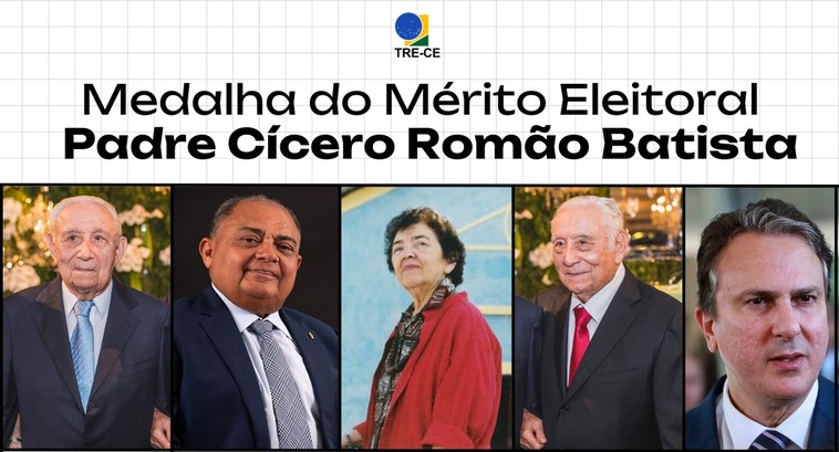 Com Camilo Santana e Teodoro Silva Santos, TRE-CE vai homenagear cinco cearenses com a Medalha Padre Cícero