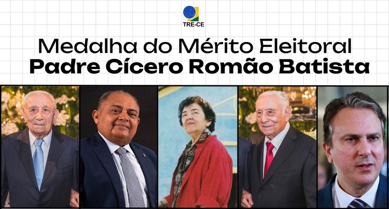 Camilo Santana, Teodoro Silva Santos e outras três personalidades vão ser homenageadas pelo TRE-CE