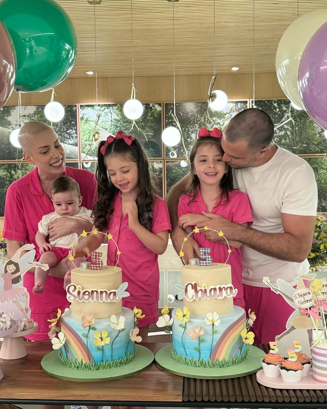 Fabiana Justus celebra 5 anos das gêmeas com festa surpresa em seu alinhado endereço